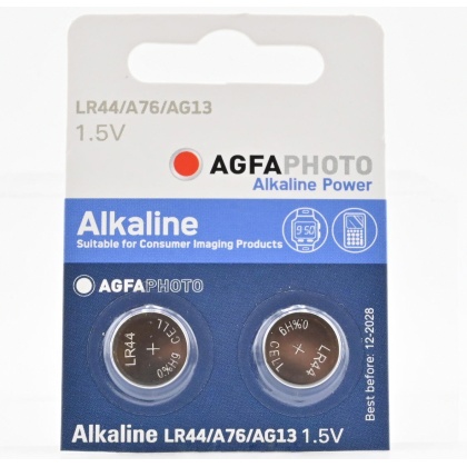AGFAPHOTO LR44 / A76 alkaline batteries, pack of ten AGFAPHOTO LR44 / A76 alkaline batteries, pack of ten