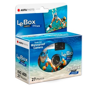 AGFAPHOTO LeBox Ocean underwater single-use camera, 400 ISO, 27 exposure AGFAPHOTO LeBox Ocean underwater single-use camera, 400 ISO, 27 exposure