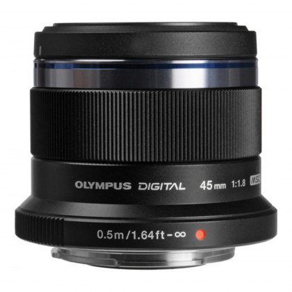 Olympus M.ZUIKO DIGITAL 45mm f1.8 lens, black Olympus M.ZUIKO DIGITAL 45mm f1.8 lens, black
