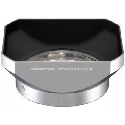 Olympus LH-48 Metal Lens Hood for the M.ZUIKO 12mm F2, silver lens Olympus LH-48 Metal Lens Hood for the M.ZUIKO 12mm F2, silver lens