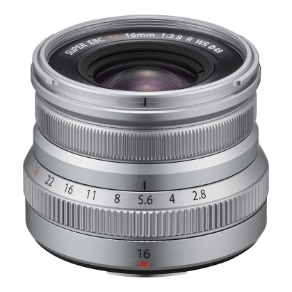 Fujifilm XF 16mm f2.8 R WR lens, silver Fujifilm XF 16mm f2.8 R WR lens, silver
