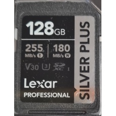 Lexar 128GB SDXC Silver Plus R255/W180MB/s V30 Lexar 128GB SDXC Silver Plus R255/W180MB/s V30