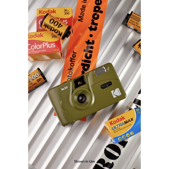 Kodak M35 Re-usable 35mm Camera, Olive Green - Castle Cameras