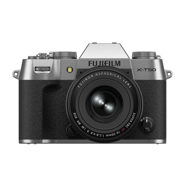 Fujifilm Fujifilm X-T50 Mirrorless Camera, Silver with XF 16-50 lens