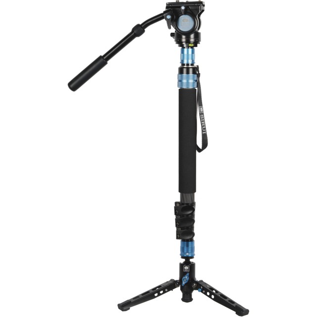 Sirui Sirui P-424FS Carbon Fibre Monopod with Stand and video head VH-10