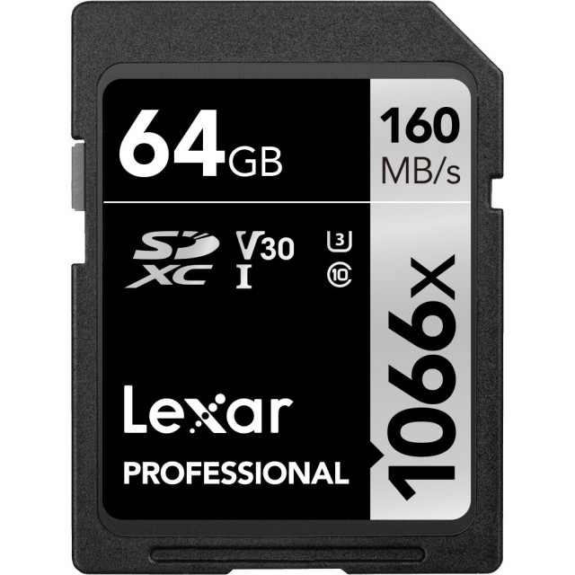 Lexar Lexar SD Pro Silver Series UHS-I 1066x 64GB V30