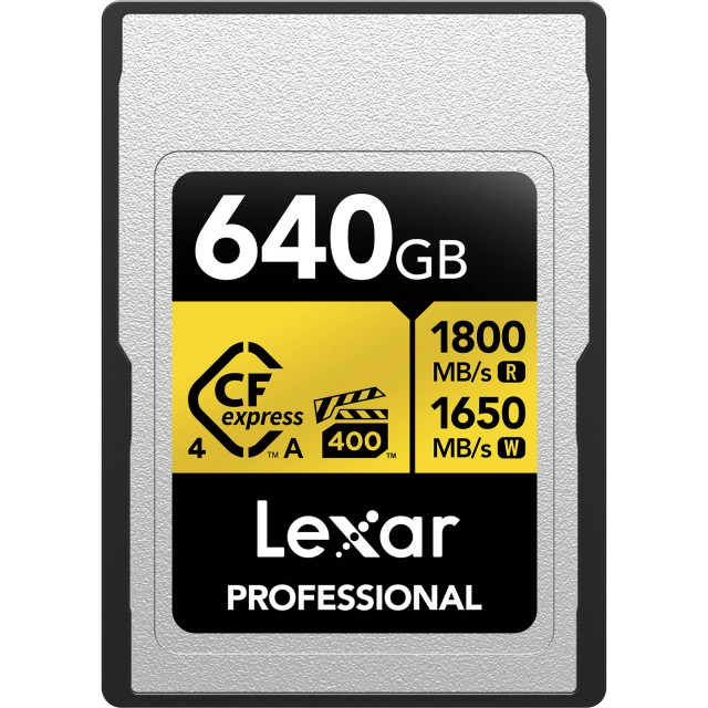 Lexar Lexar CFexpress PRO Type A Gold 4.0 Series 640GB, R1800/W1650MB/s, VPG400