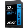 Lexar Lexar SDHC 800x PRO Blue Series 32GB UHS-1 V10 - Read 150MB/s