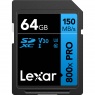 Lexar Lexar SDXC 800x PRO Blue Series 64GB UHS-1 V30 - Read 150MB/s