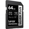 Lexar Lexar 64GB SDXC Silver Plus R205/W150MB/s V30